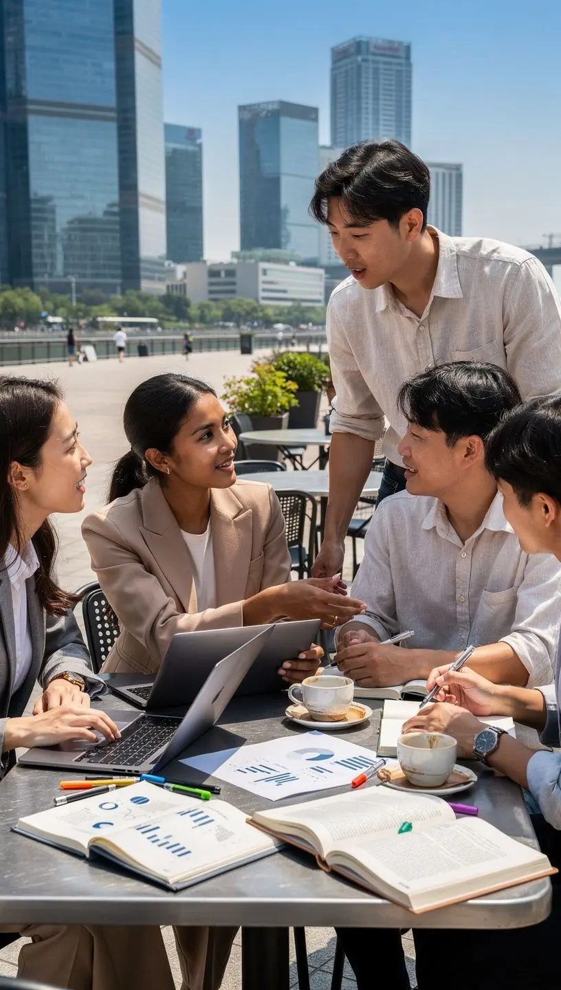 Finančný poradca vysvetľujúci grafy a rozpočtové plány klientovi pri osobnom stretnutí