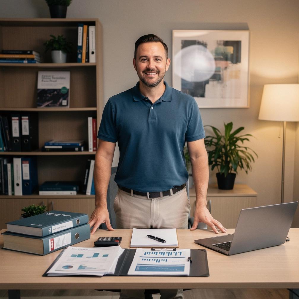 Schéma znázorňujúca prepojenie online vzdelávania a fyzických konzultácií v oblasti financií.